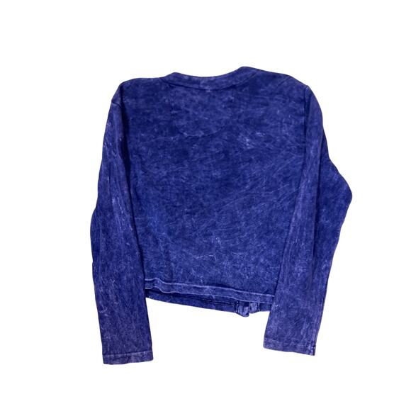 Michael Leu Collection Medium Acid Wash Artist Cardigan Button-Up Retro Vintage - Picture 4 of 5